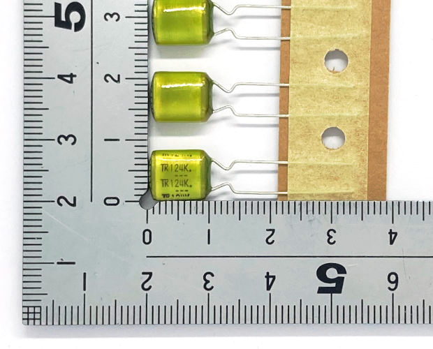 ポリエステルフィルムコンデンサ 50V 0.12μF±10% (100個入) ■限定特価品■