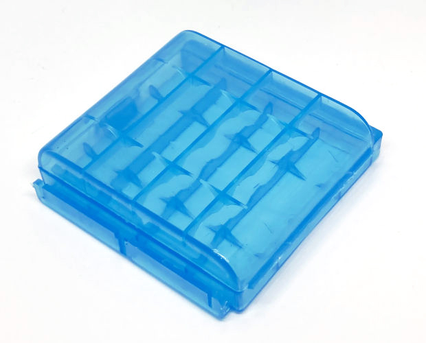 単3形×4本用 バッテリー収納ケース 青