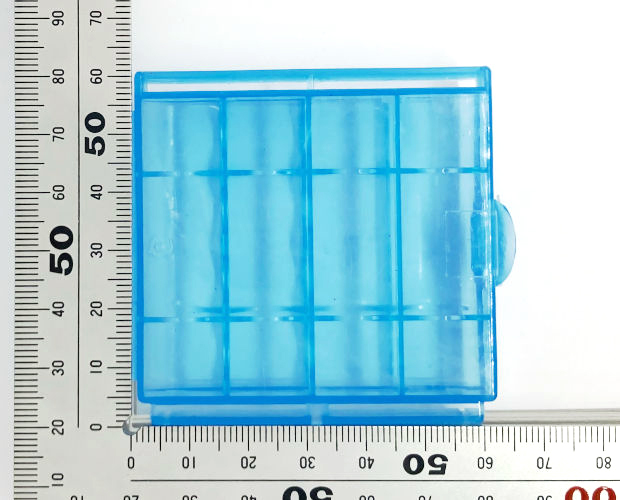 単3形×4本用 バッテリー収納ケース 青