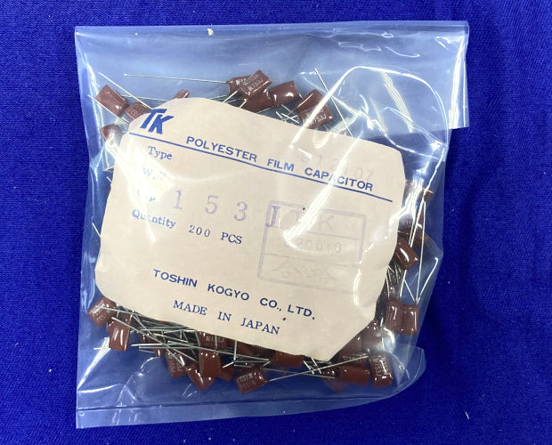 ポリエステルフィルムコンデンサ 50V 0.015μF ±5% (200個入) ■限定特価品■