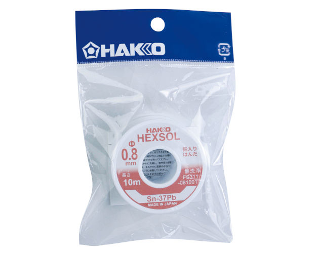 鉛入共晶はんだ Sn-37Pb Φ0.8mm 10m巻