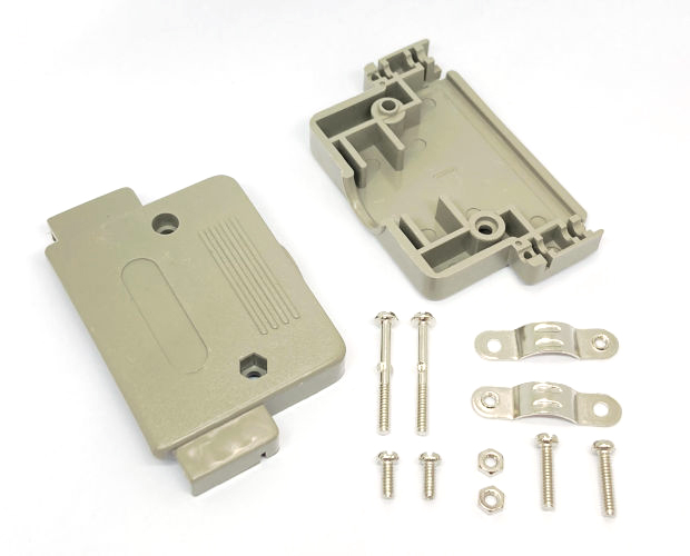 D-subカバー インチネジ 50pin 灰