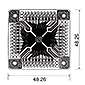 QFP ICϊp0.4sb`2.54sb`(48`120PIN)[RoHS]