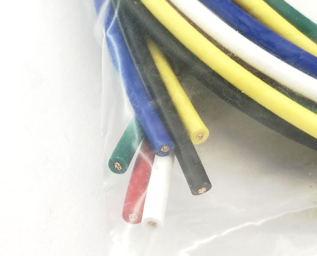 単芯ビニルコード 0.75SQ 1m×6色